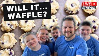 Will it Waffle? Cookie Dough & Cinnamon Rolls Family Baking  - LIVE