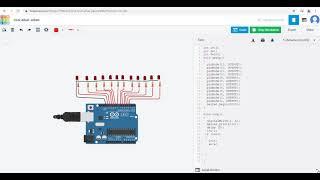 Basic Scrolling LED with Arduino uno (Simulation)