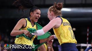 Brazil overcomes Turkiye to snatch women's volleyball bronze medal | Paris Olympics | NBC Sports