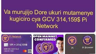 Pi Network Va murujijo Dore ukuri mutamenye  kugiciro cya GCV 314,159$  & Open Maininet