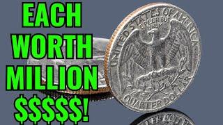 MOST VALUABLE QUARTER DOLLAR COINS EACH WORTH MILLION $$$! QUARTER DOLLAR COINS IN CIRCULATION!