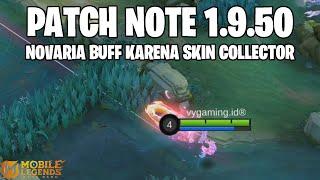 NOVARIA BUFF, URANUS BUFF, BAXIA BUFF, CHIP BUFF, PENYESUAIAN EMBLEM - PATCH NOTE 1.9.50 MLBB