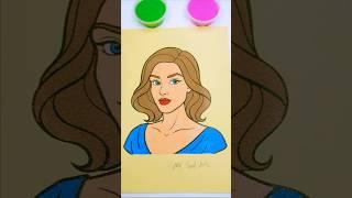 Beautiful Baibie Princess#barbie #princess #asmr #relaxing #sandpainting #satisfying #coloring