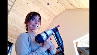 Pine Board Kitchen Ceiling Install Using Bryan's Special Tricks for Tongue & Groove