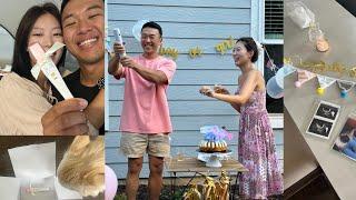 12주차 두근두근 젠더리빌(아기 성별 공개) 🩵🩷 미국임산부 브이로그 | 가족들이 왔어요! Surprise Gender Reveal!! First TrimesterVlog