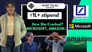 HOW she cracked MICROSOFT️, AMAZON , DBOI!! SDE INTERN || NIT RAIPUR