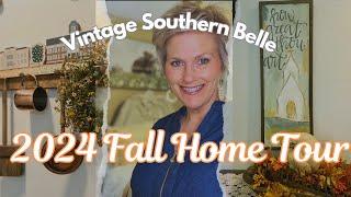 Cozy Fall Home Tour 2024. Fall Farmhouse Tour. Cottage Core Fall Home Tour.