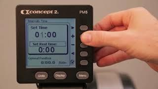 Setting up a Time Interval Workout on your Concept2 Monitor