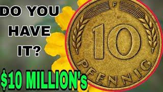 TOP 10 ULTRA GERMANY 10 PFENNIG RARE GERMANY PFENNIG COINS WORTH A LOT OF MONEY -COINS WORTH MONEY!