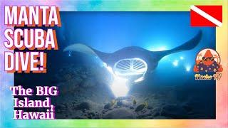 Manta Ray Night Scuba Dive Highlights diving with Kona Honu Divers