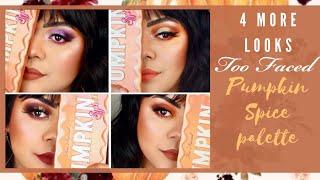 TOO FACED PUMPKIN SPICE PALETTE | 4 More Looks