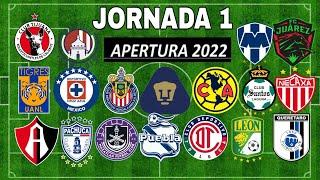  JORNADA 1 LIGA MX 2022 