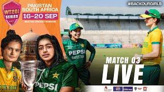 Live | Pakistan Women vs South Africa Women | 3rd T20I 2024 | PCB | M3X1A