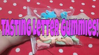 Tasting Letter Gummies! || KC and Mika's FUNventures