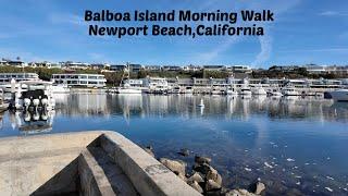 Balboa Island Morning Walk in Newport Beach, California | Orange County