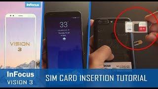 How to insert Sim card in Infocus Vision 3 Tutorial