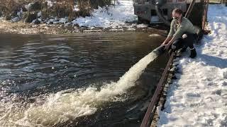 Fish stocking at Elk Creek Reservoir