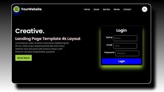 Create Responsive Website With Login  & Registration Page Using HTML And CSS