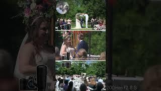 wedding videographer captures the kiss during the ceremony!