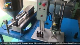 semi automatic 30ml dropper bottle filling capping machine/manual filling line