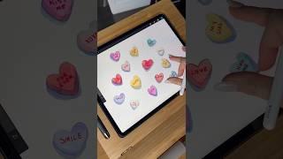 Valentine’s Day Procreate Tutorial #procreatetutorials #procreatebrushes
