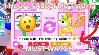 ⭐️1 HOUR of ADOPT ME TRADING⭐️ Trading FAIRY BAT DRAGON! Growing My Inventory! Adopt Me Trading!