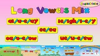 Long Vowels Mix - (five videos) - Phonics Songs