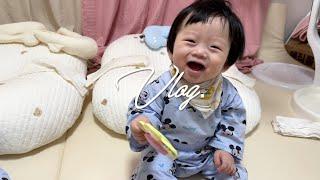 [Vlog] 쌍둥이 육아 브이로그 | 도레패밀리의 첫 여행 | 삼촌이가 브라이텍스 카시트를 2개나 | 로코유 지퍼백 | 쉐베베 빨대컵