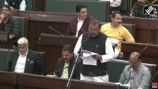 MLA Vijaypur Sh. Chander Parkash Ganga speaks in the Jammu and Kashmir Legislative Assembly.