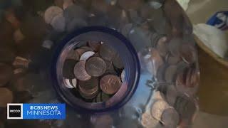 Bank won't take Coon Rapids couple's massive jug of pennies