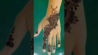 Simple Arabic mehndi design for back hand/ subscribe my channel for more tutorials@Jerry_mehndi