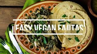 Easy Vegan Fajitas | Oyster Mushroom & Fire Roasted Poblano Pepper Fajitas