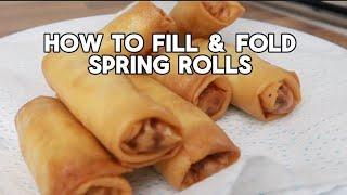 How to Fill & Fold Spring Rolls - Two Methods | Ramadan Recipe | Cook with Anisa | Indian Cooking