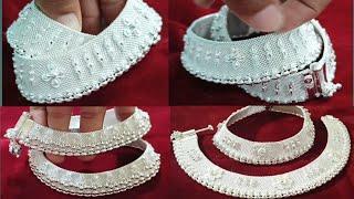 Latest silver anklets designs 2021 new silver Bridal payal designs with price  Dulhan payal