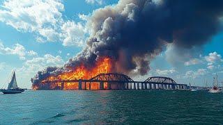 1 minute ago, Ukrainian F-16 fighter jets dropped 10-pound bombs on the Crimean bridge