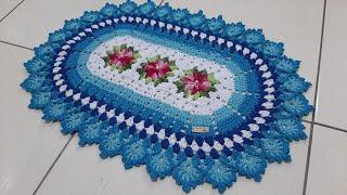 Aula - Tapete de Pia/Jogo de Banheiro Degradê  #auladecrochê  #crochet #passoapasso