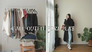 fall outfit formulas from my capsule wardrobe | these make my mornings easier!