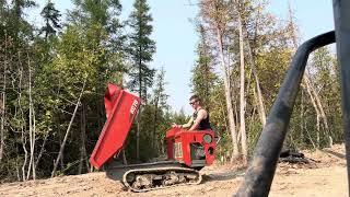 Kubota KC70 diesel track mini dumper operating