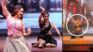 Vidya Balan Fall Down On Stage While Dance With Legend Madhuri Dixit At Bhool Bhulaiyaa 3 Movie