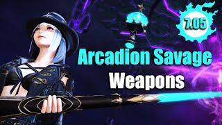 All NEW Arcadion Savage Weapons & Dyed Armor Sets | Dark Horse Champion's Gear | 4K/UHD