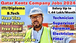 Qatar Job Vacancy 2024 | Free Visa | High Salary | Free Food | Technician | Foreman |Supervisor