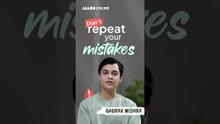 NEET Success Tips from Gaurav Mishra | ALLEN Online Toppers Talk #shorts