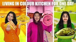 LIVING IN 3 COLOUR KITCHEN FOR 24 HOURS CHALLENGE  | കളർഫുൾ അടുക്കളയിൽ ഒരു ദിവസം | PULLOTHI