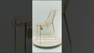 Luxury Gold Wire dining chair cafe restaurant chair -Simos Furniture