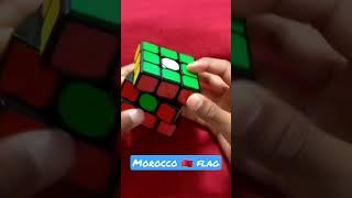 Morocco flag on cube