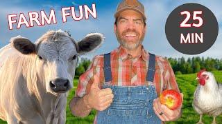 Let's Surprise The Farm Animals With Treats! (Help Farmer Jason With The Farm Animals)