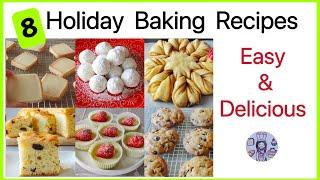 8 Easy & Delicious Christmas Treats: Cookies, Cakes, and More!/ Holiday Baking