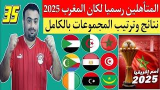 تصفيات كأس إفريقيا المغرب 2025.ترتيب المجموعات بالكامل بعد الجوله الرابعه.المتأهلين رسميا للكان 