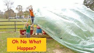 Setting Up High Tunnel Never know what can happen...#paffordhomestead
