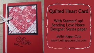 Quilted Heart Card ~ Beth's Paper Cuts
